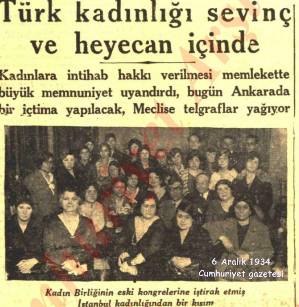 5 Aralık 1934: Türkiye'de kadınların seçme ve seçilme hakları - Çatlak Zemin